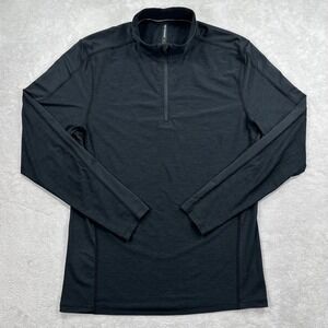 Ten Thousand Versatile Mock Neck Mens Large Black Heather Quarter Zip Pullover